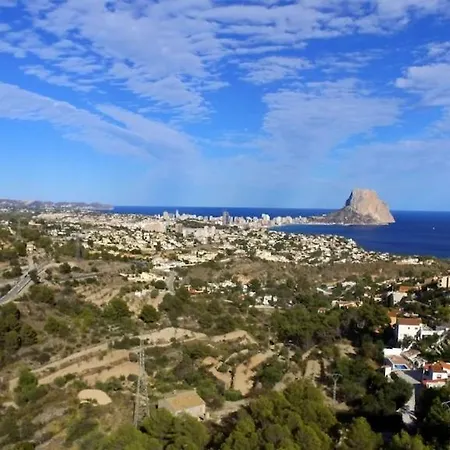 Med Panoramautsikt Med Privat Pool I Calpe, Costa Blanca, Spanien Villa