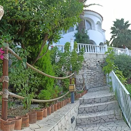 Med Panoramautsikt Med Privat Pool I Calpe, Costa Blanca, Spanien