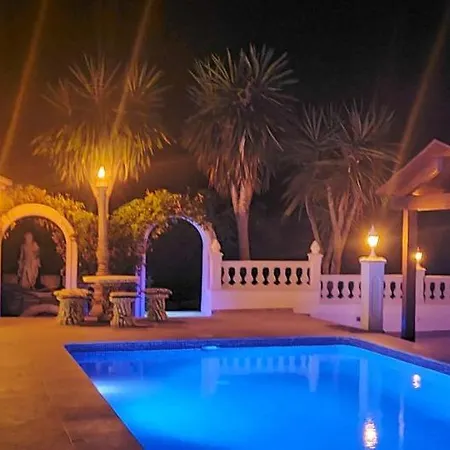 Med Panoramautsikt Med Privat Pool I Calpe, Costa Blanca, Spanien